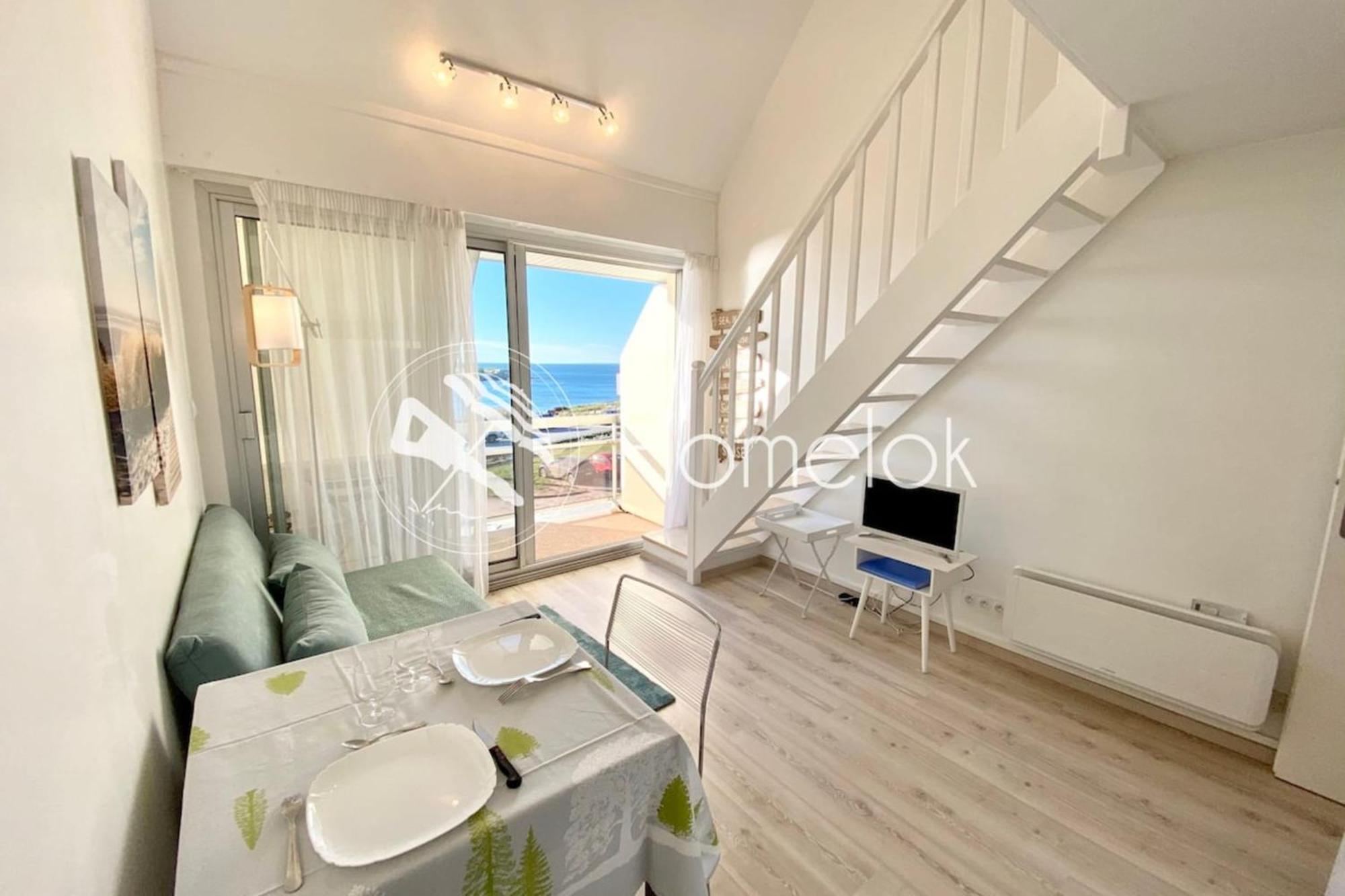 Joli Appartement Top Cosy Vue Mer Imprenable 180 Ploemeur Bagian luar foto